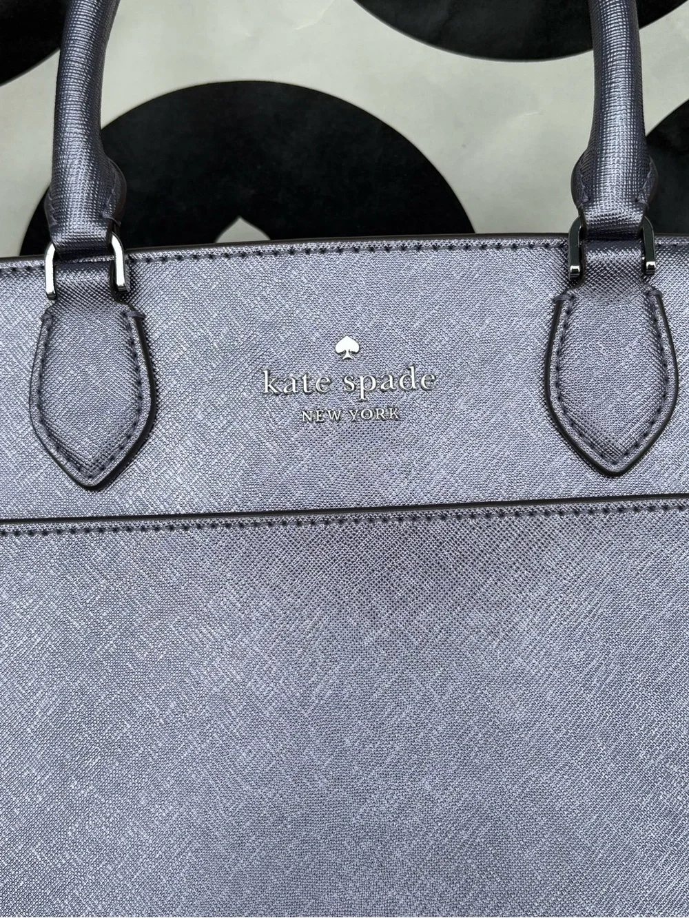 kate spade metallic lavender satchel with wallet BNWT